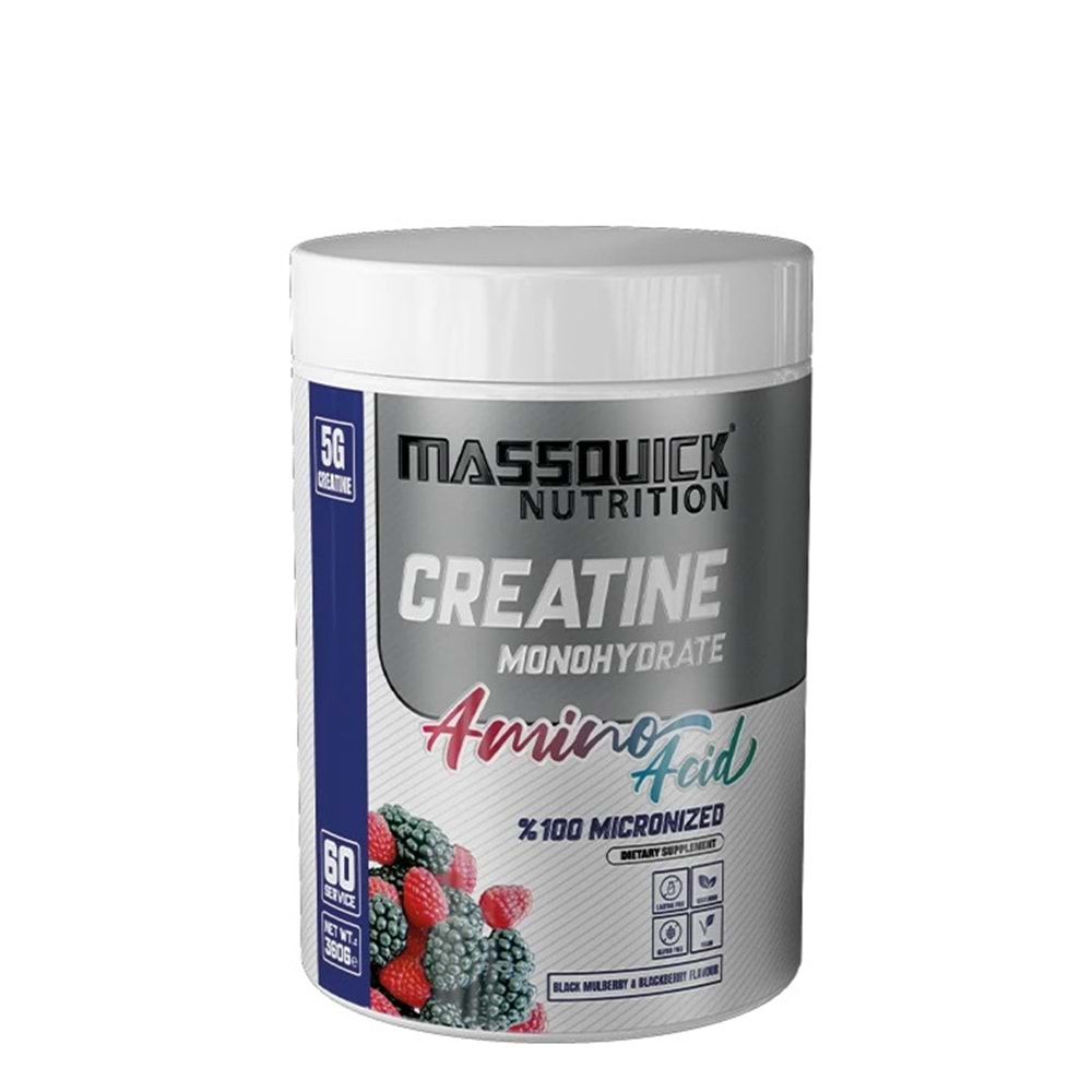 MassQuick Creatine Monohydrate 360g karadut&Böğürtlen Aromalı