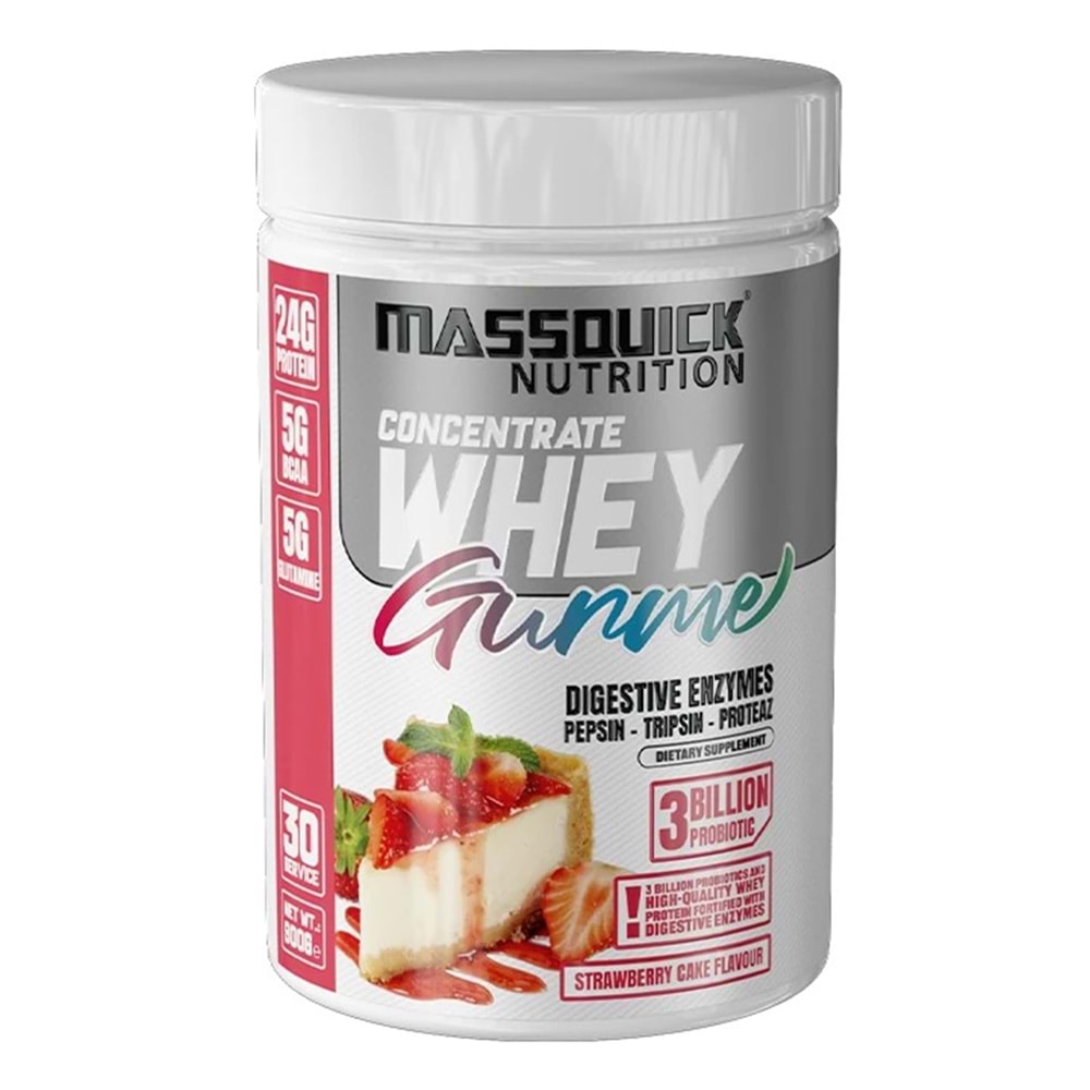 MassQuick Gurme Whey 900 G 30 SERVİS Çilek&Kek