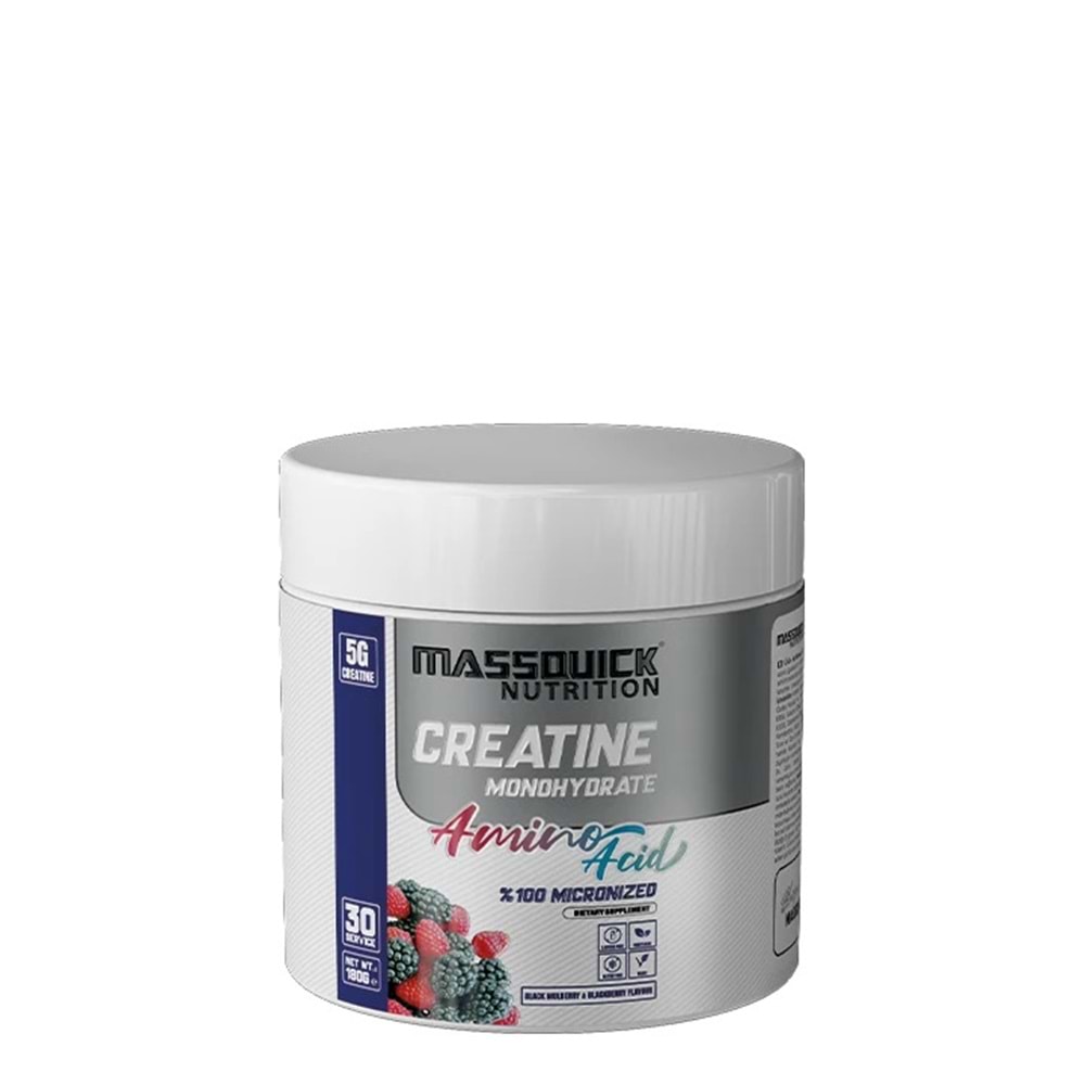 MassQuick Creatine Monohydrate 180g karadut&Böğürtlen