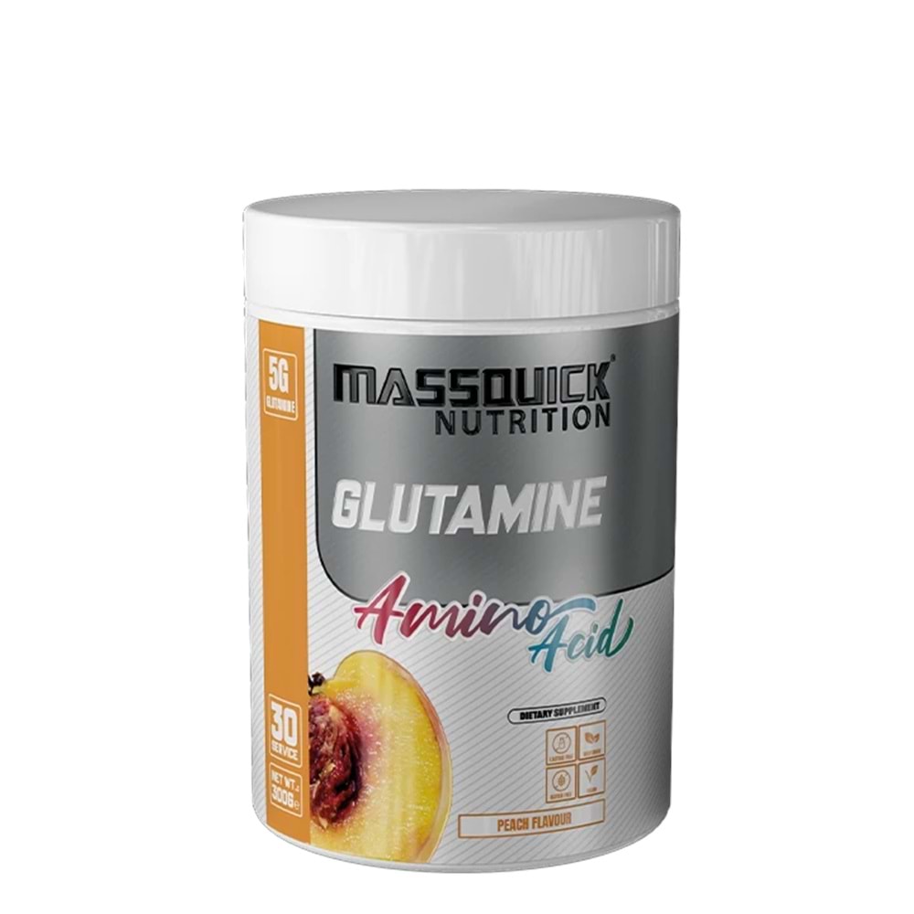 MassQuick Amino Acid Glutamine 300g Şeftali Aroma